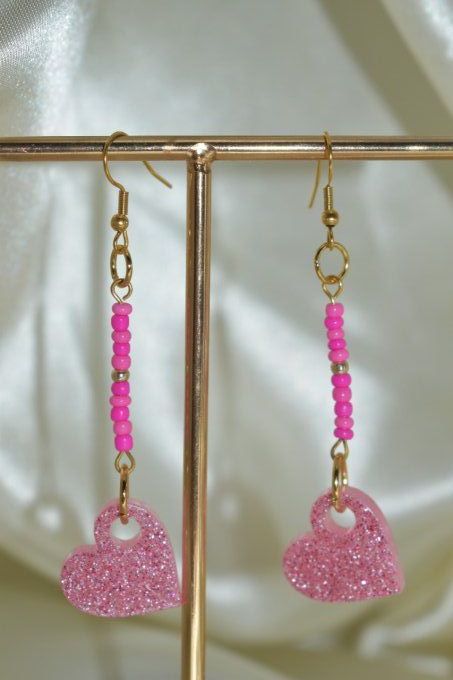 Boucles d'oreilles pendantes dorées