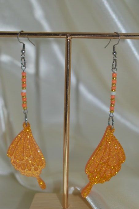 Boucles d'oreilles pendantes argentées