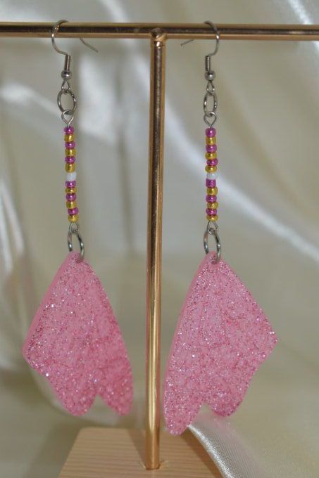 Boucles d'oreilles pendantes argentées