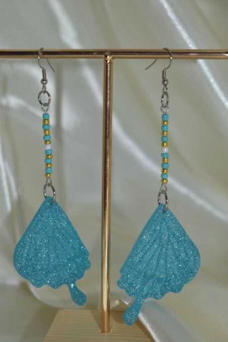 Boucles d'oreilles pendantes argentées